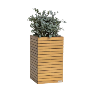 Medinis, aukštas vazonas su atskirtomis lentomis