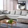 Moderni sofa su ergonomiška sėdyne