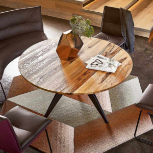 Medinis, apvalus, staliukas